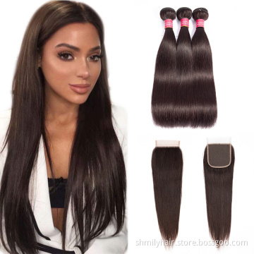 Wholesale Pre Colored Human Hair Bundles 2# Color Dark Brown 10A Grade Cuticle Aligned Virgin Brazilian Human Hair Extension